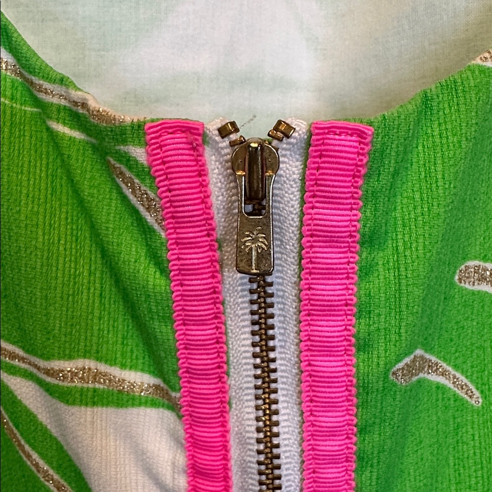 Lilly Pulitzer White and Green Leaf Print Dress - Picture 5 of 5
